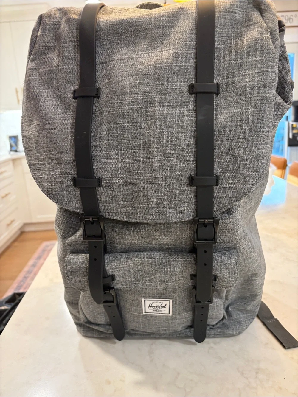 Herschel Supply Company Grey Heather Backpack with Black Straps